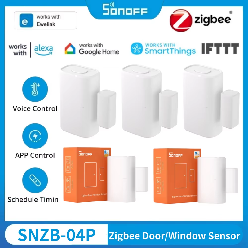 SNZB-04P Zigbee Door Sensor SNZB 04P 5Years Battery Life Support Alexa Google H