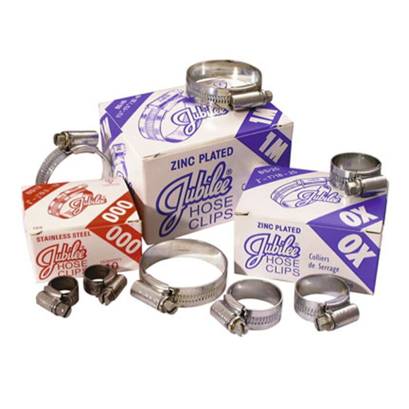 Genuine Jubilee Hose Clips / Clamps (Worm Drive) - Stainless Steel / Mild Steel