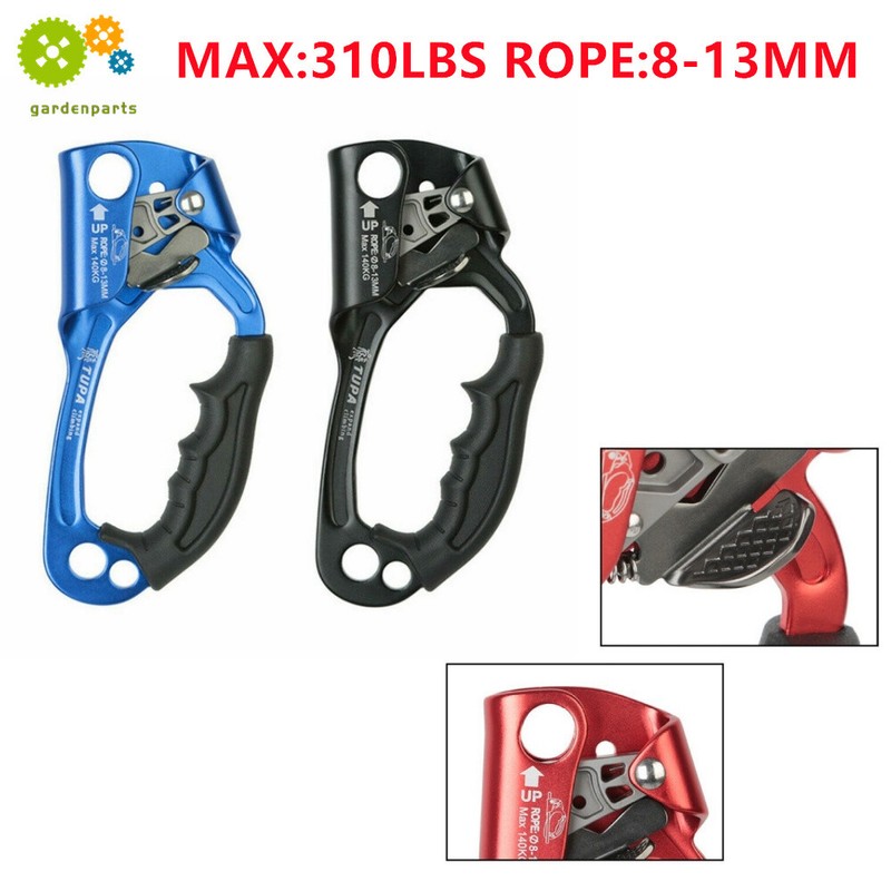 Hand Ascender Rock Climbing Tree Arborist Rappelling Gear Rope L/R