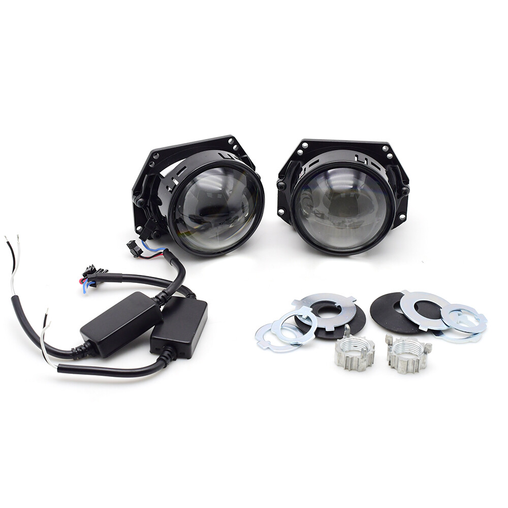 3.0'' Bi LED Projector Lens 45W 5500K Car Headlight Kit Auto Universal