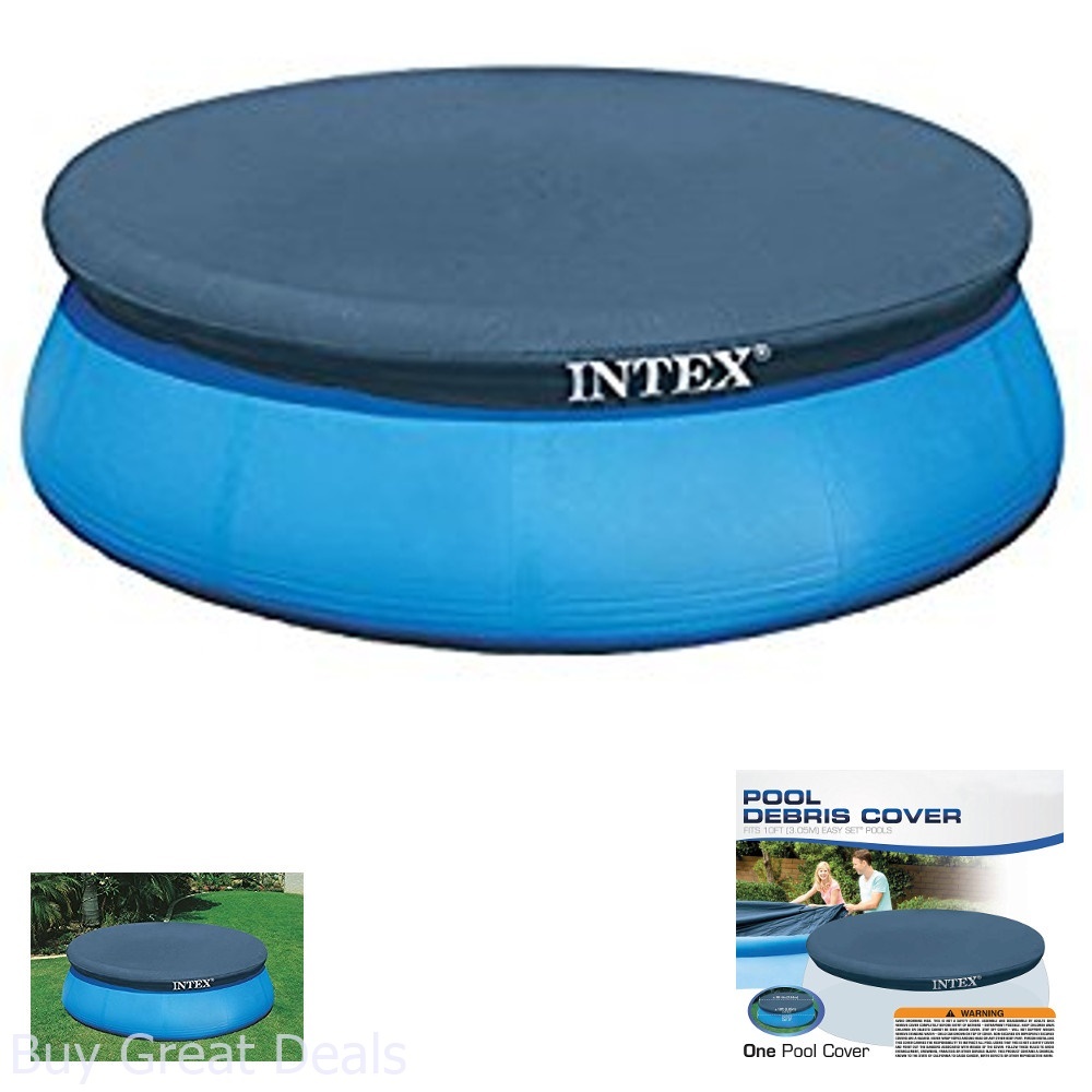 10 Ft Round Inflatable Pool Cover With Drain Holes To Prevent Water Accumulation eBay