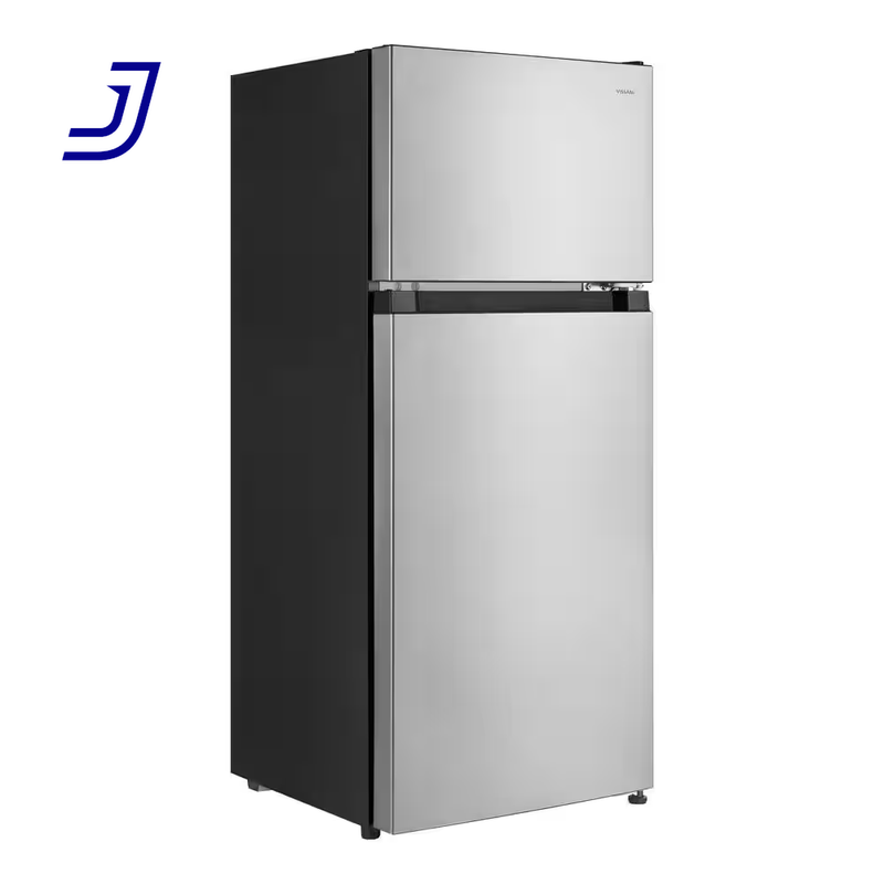 Mini Refrigerator シルバー 2段棚付き 4.5 Cu. Ft. 2-Door Mini Refrigerator in Platinum Steel with