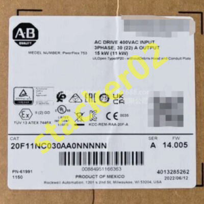 NEW 20F11NC030AA0NNNNN PowerFlex 753 AC Drive 20F11NC030AA0NNNNN