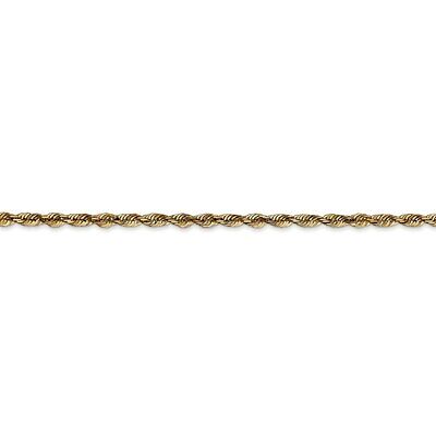 Pre-owned Superdealsforeverything Real 14kt 2.5mm Diamond Cut Extra-light Rope Chain; 24 Inch In Yellow