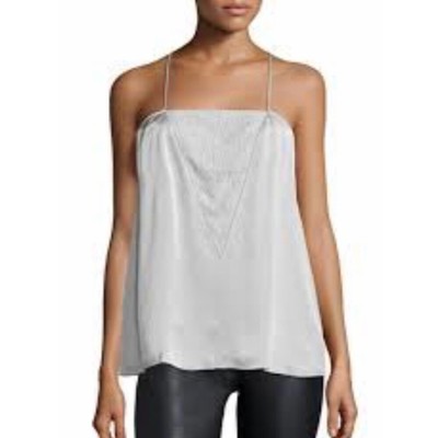 Halston Heritage Silk Lace Racerback Split Back Tank Size Small