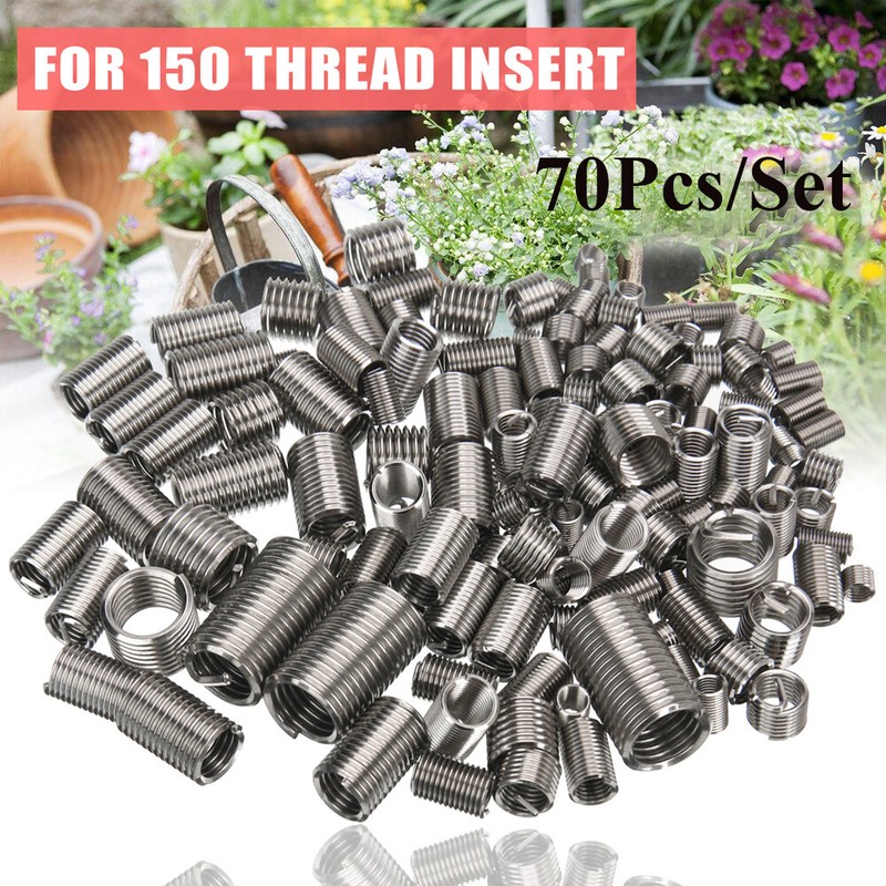 Steel Useful Durable Helicoil Fastener Accessories Repair Tool Threaded Insert