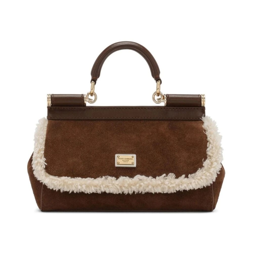 【関税&送料込】Dolce & Gabbana My Sicily Suede Shoulder Bag Dolce & Gabbana Suede Handbag