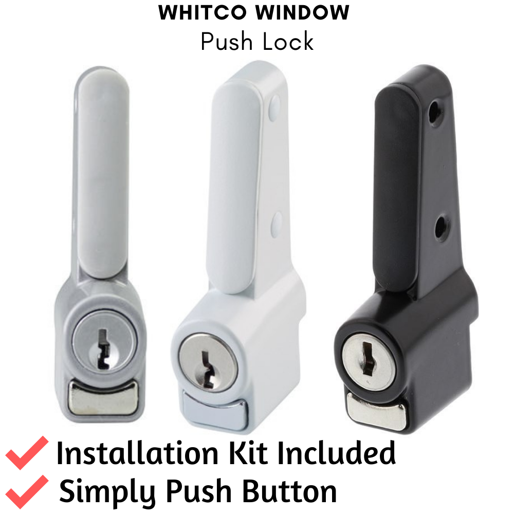 Whitco Push Lock Sliding Window High Security Home Office CYL4
