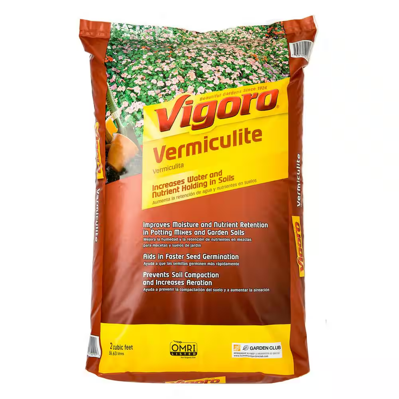 Vermiculite Soil Amendment Organic Potting Mix Moisture Retention Garden