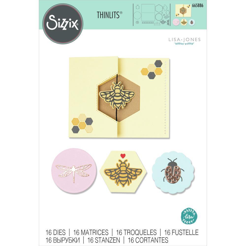 Sizzix Thinlits Stanzer Set 16tlg. - Sommer Spinner Karte by Lisa Jones