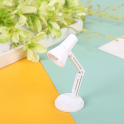 2Pcs 1/6 LED Desk table Lamp Light Furniture Dollhouse Miniature Toys Decor USA