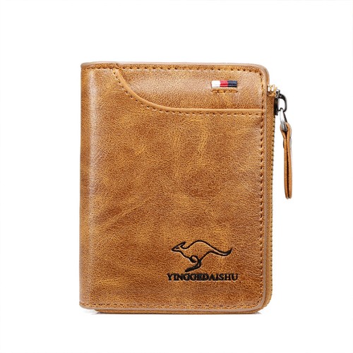Waterproof Mens RFID Blocking Leather Wallet Credit Card ID Holder Zipper Purse