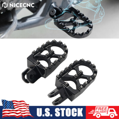 For Suzuki DRZ400S DRZ400SM CNC Wide Foot Pegs Footrests Pedals 2000-2024 Black
