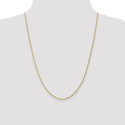 Pre-owned Superdealsforeverything Real 10kt Yellow Gold 1.3 Mm Singapore Chain; 24 Inch; Lobster Clasp