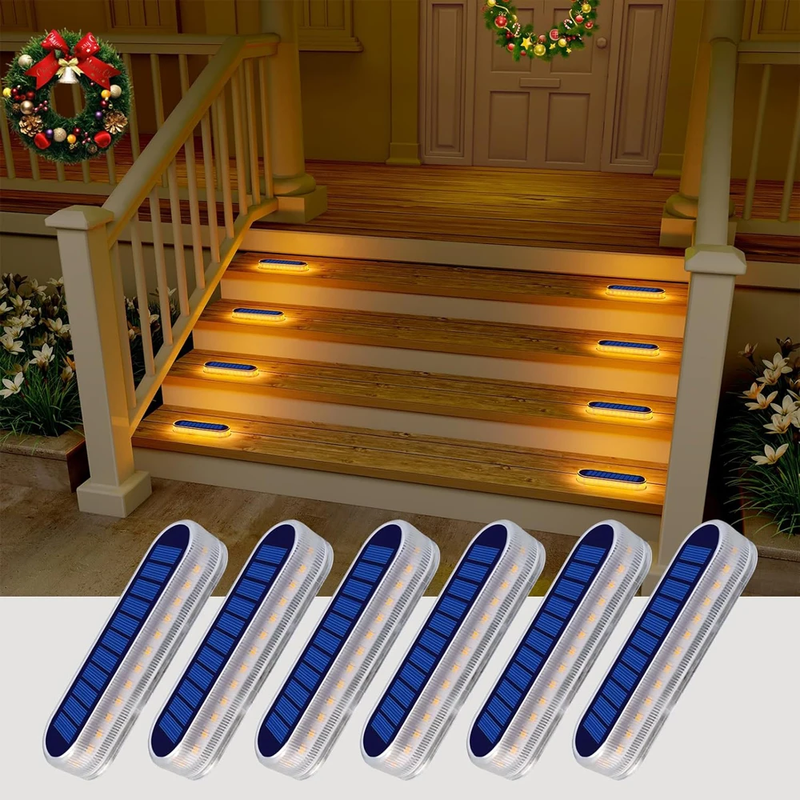 Solar Deck Lights IP68 Waterproof Auto On Off Step Dock Driveway Fence Lamp