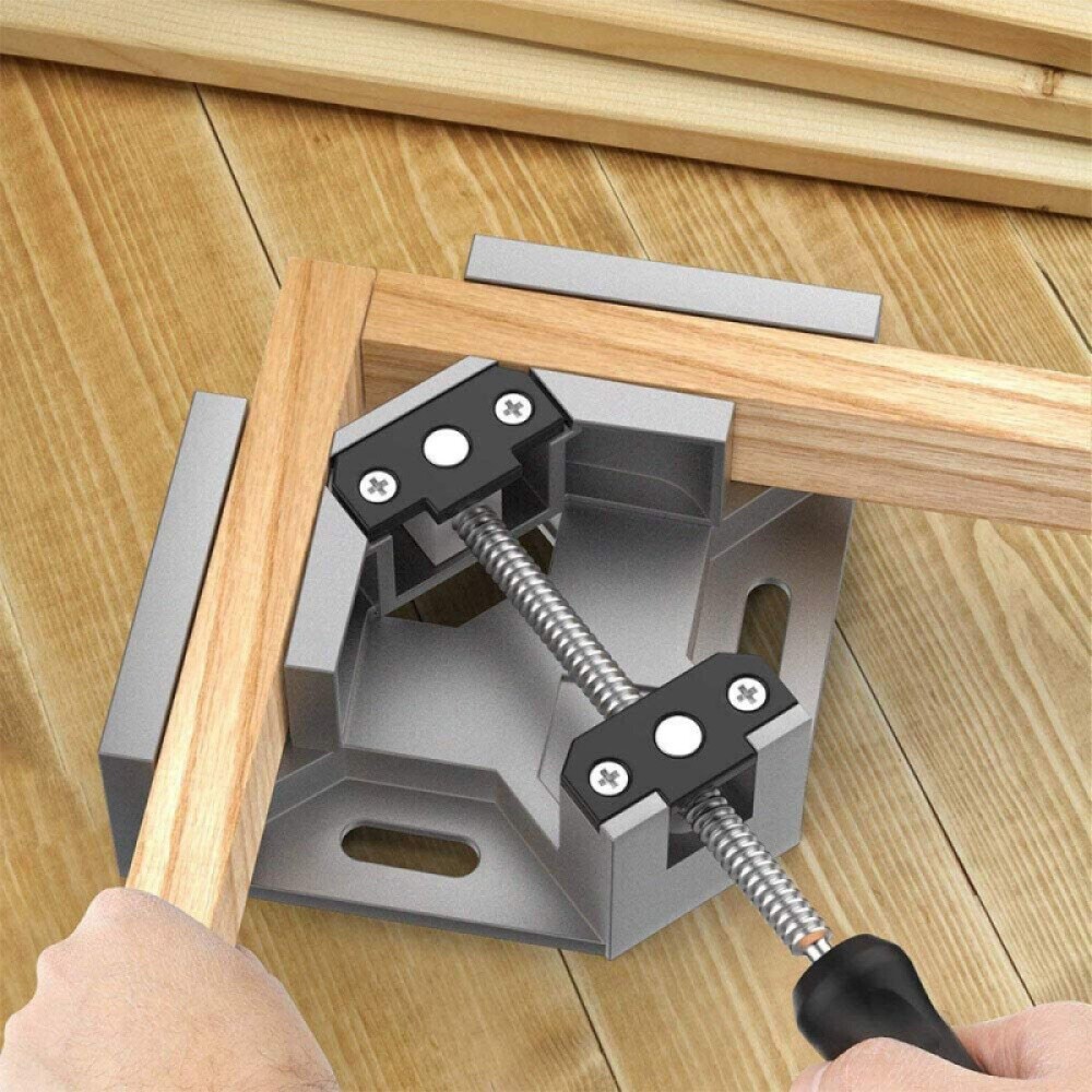Aluminium Single Handle 90 Degree Right Angle Clamp Photo Frame Corner Clip US