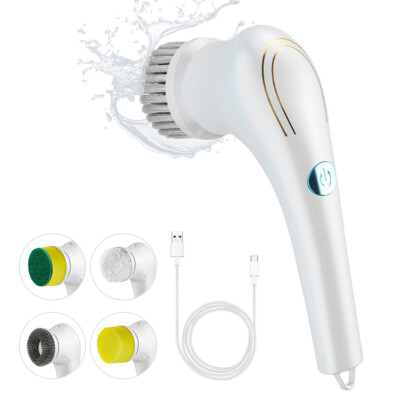 5in1 Electric Spin Scrubber Cordless Cleaning Brush Rotating Rechargeable Q7A4