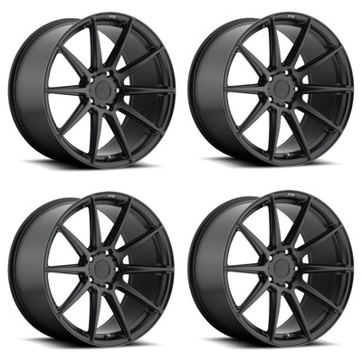 Set 4 Niche M147 Essen 18x8 5x112 Matte Black Wheels 18'' 42mm Rims