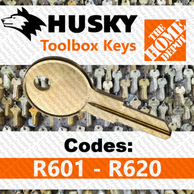 Husky Toolbox Replacement Key Cut to Code R601 - R620