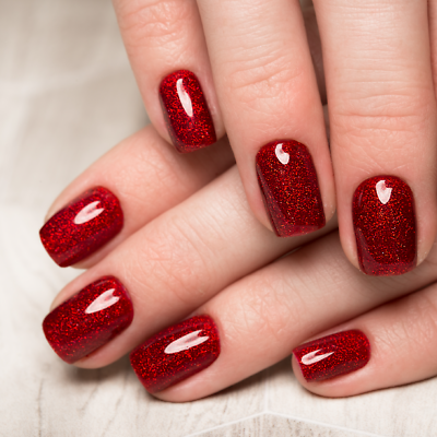 Red clearance false nails