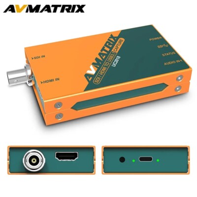 AVMATRIX UC2018 Video Capture Card SDI/HDMI to USB 3.0 Type-C Uncompressed Live