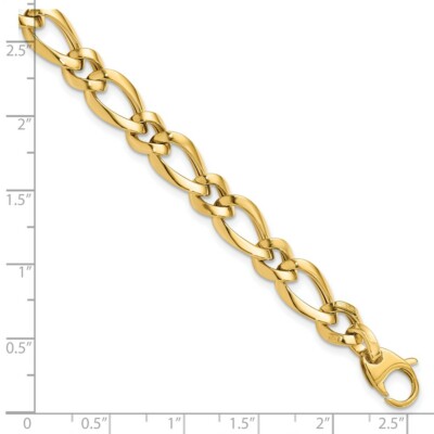 Pre-owned Superdealsforeverything Leslie's Real 14kt Polished Fancy Link 7.5in Chain Bracelet; 7.5 Inch In Yellow
