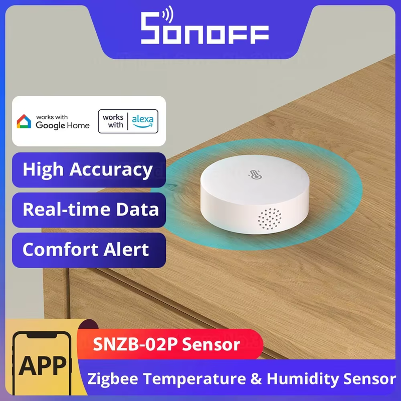 SNZB-02P SNZB 02P Zigbee Temperature and Humidity Sensor ZB Bridge-P High Accur