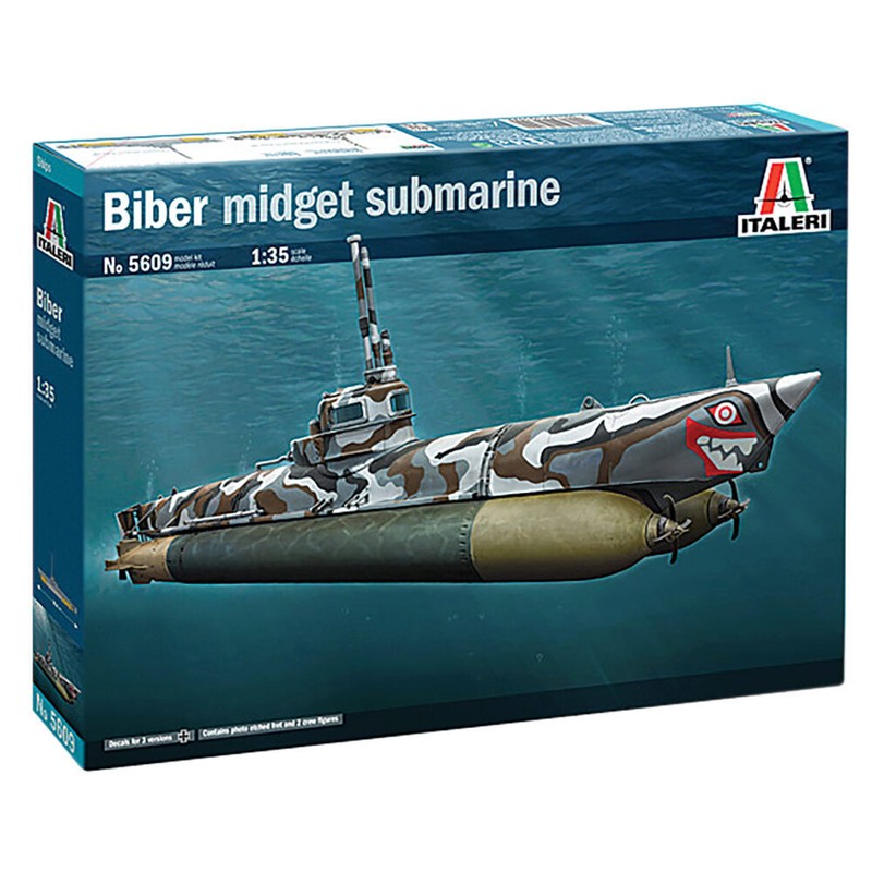 U-Boot Biber Midget Submarine 1/16 Kit Italeri (5609s)