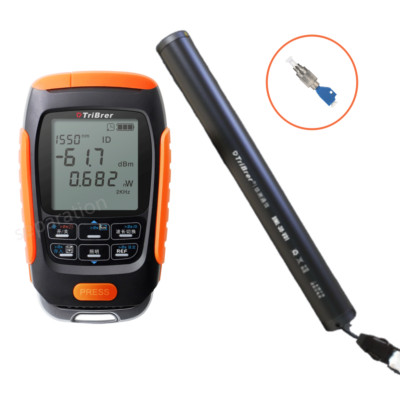 3in1 TriBrer Fiber Optic Cable Tester Optical Power Meter RJ45 Li-ion batter