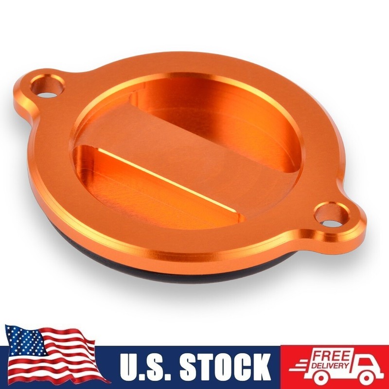 Aluminum Oil Filter Cover For KTM 690 SMC Supermoto Black/Orange 990 Adventure