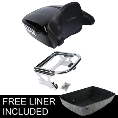 King Pack Trunk Pad Mount Rack Fit For Harley Tour Pak Road Glide King 1997-2008