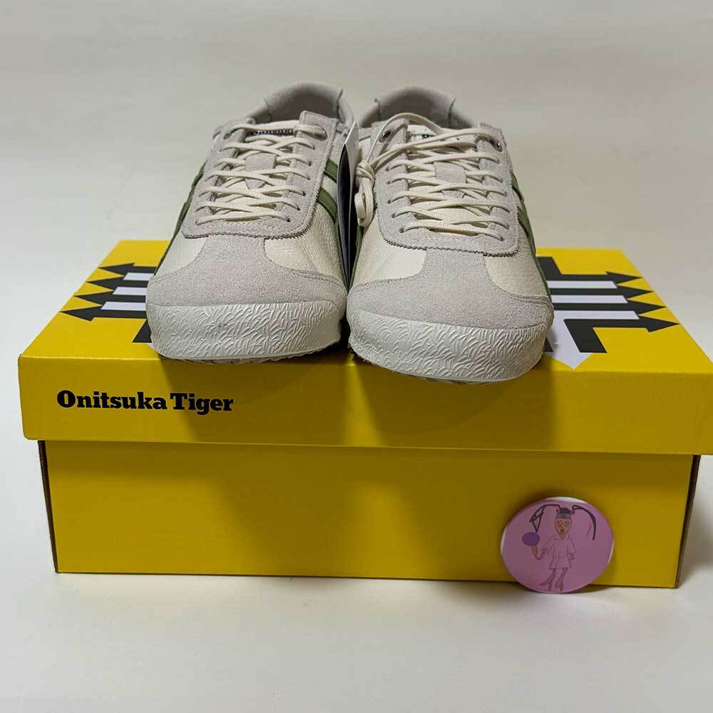 Pre-owned Onitsuka Tiger Mexico 66 Sd Sneaker Unisex 1183c015.201 Birch/green Vintage