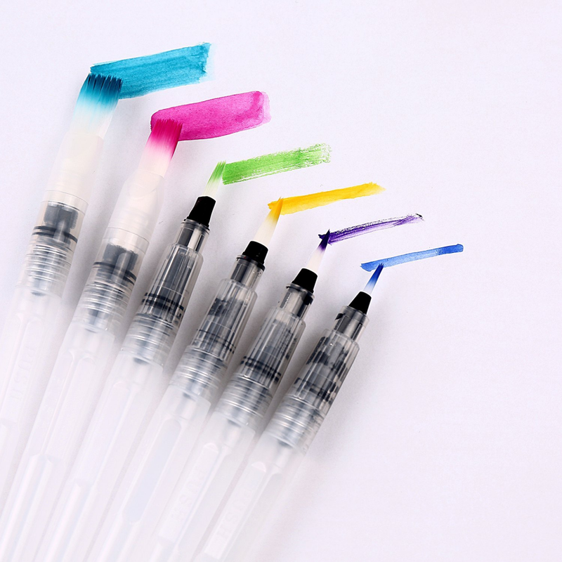 6 PCS Soft Brush Marker Pens Water Capacity Watercolour Drawing Color Painting