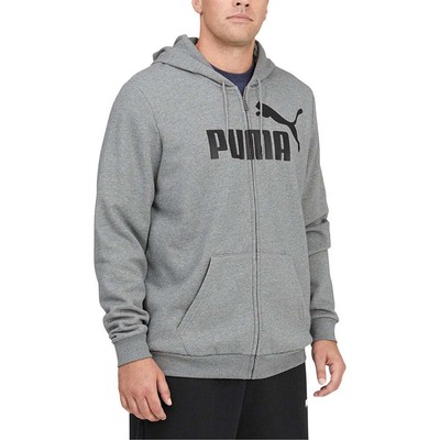 

Puma Ess Full Zip Hoodie Fl Big Tall Мужская серая повседневная верхняя одежда 84681703, Grey