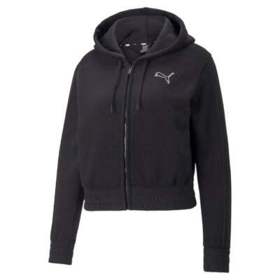 Puma Her Winterized Full Zip Hoodie Женская черная повседневная верхняя одежда 84983801