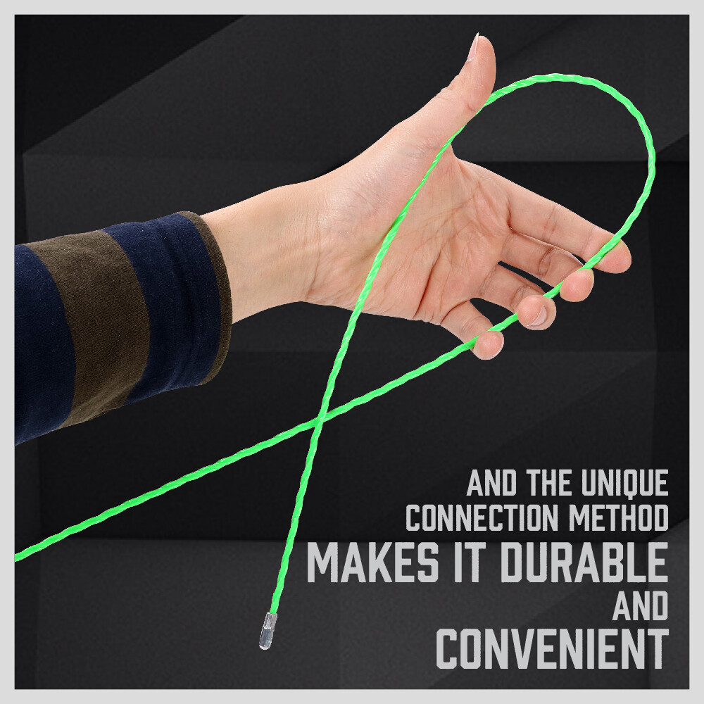 12M Fish Tape Cable Puller Electrical Wire Pulling Rod Through Wall