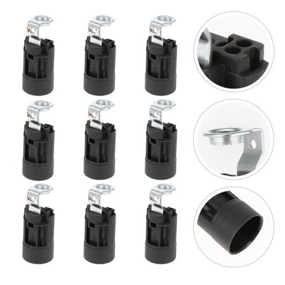  10 Pcs Light Bulb Socket E14 Lamp Holder Safe and Secure Precise Design