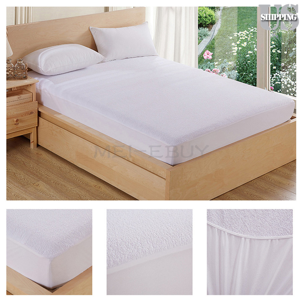 Details about Mattress Cover Protector Waterproof Terry Towel Fitted  Bedding Sheet Bed Pad