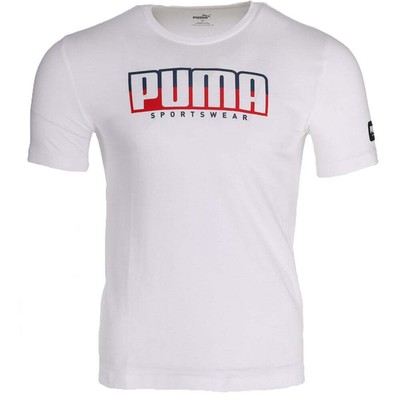 

Puma Athletics Logo Футболка с круглым вырезом и коротким рукавом Мужские повседневные топы размера  583, Белый, Puma Athletics Logo Crew Neck Short Sleeve T-Shirt