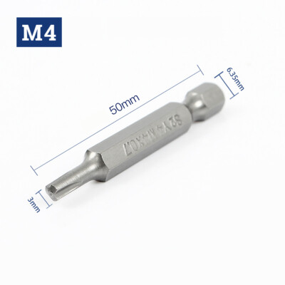 Magnetic Pentagon Head Triangle Head Five Star Screwdriver Bits or Set 1/4'' Hex