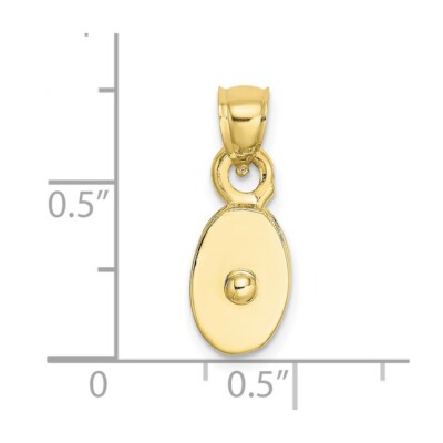 Pre-owned Superdealsforeverything Real 10kt Yellow Gold Polished 3-d Moveable Pulley Charm