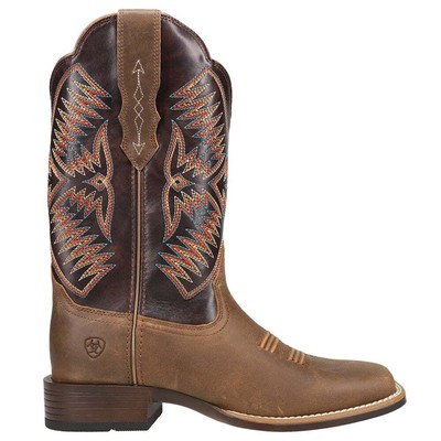 Ariat Odessa Stretchfit Square Toe Cowboy Womens Brown Casual Boots 10042386