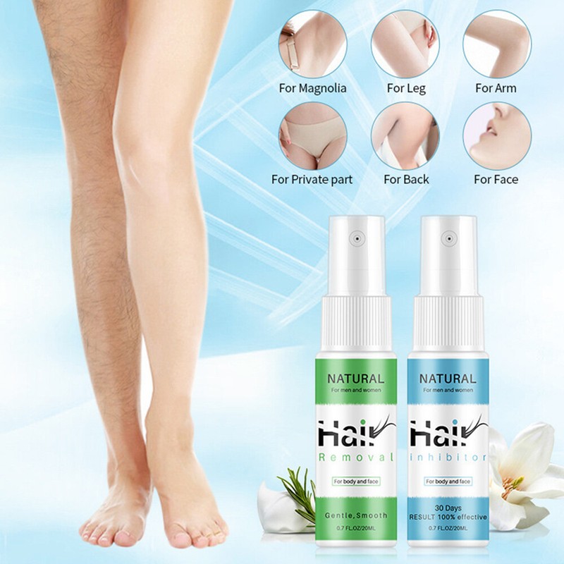 Unisex Hair Growth Inhibitor Hair Removal Spray Painless Body Leg