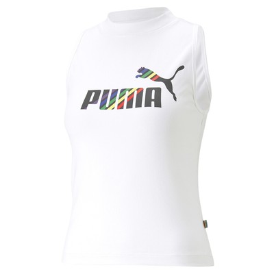 Puma Essentials Love Is Love Майка на бретелях с имитацией шеи женская белая повседневная спортивная 67