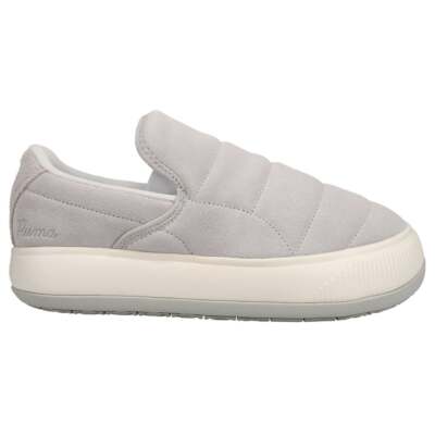 

Женские серые кроссовки Puma Suede Mayu SlipOn Повседневная обувь 386639-01, Grey, Puma Suede Mayu SlipOn