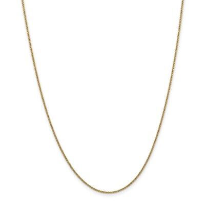 Pre-owned Superdealsforeverything Real 14kt Yellow Gold 1.4mm Round Cable Chain; 18 Inch; Lobster Clasp