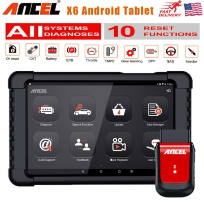 Ancel X6 OBD2 Scanner ABS DPF SAS BMS Bi-directional Diagnostic Tablet Scan Tool
