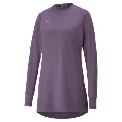 

Спортивная футболка Puma Modest Activewear с круглым вырезом и длинным рукавом женская фиолетовая Casu, Фиолетовый