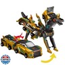 Collision Transforming Dinosaur Car Toy, Magnetic Dinosaur Transformer Car for Boys and Girls Party Favors Birthday Christmas (Gold)