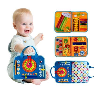 Jofulity Montessori Busy Board for Toddlers - 1 2 3 4 Year Old Learning Toy w...